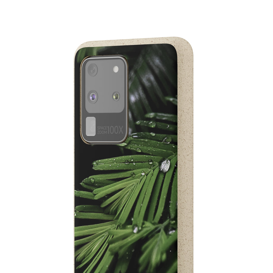 Fern Drops | Bamboo Biodegradable Cases (Samsung S20, S21, S22) Sustainable Phone Case Plant Case