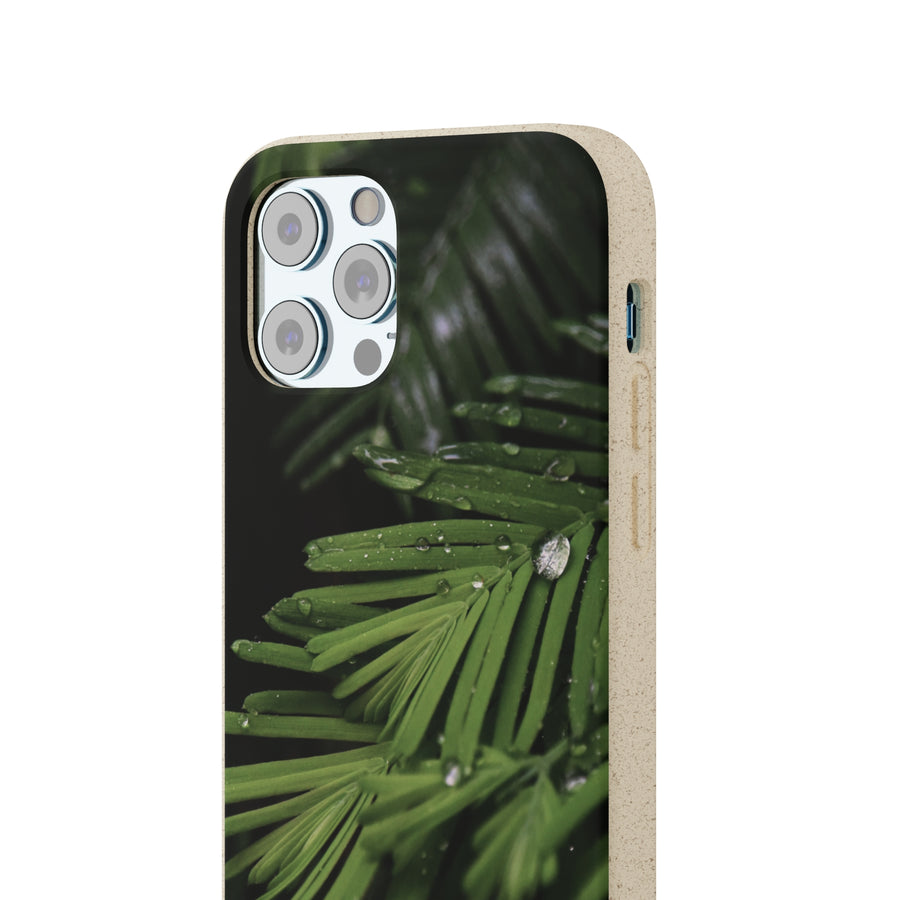 Fern Drops | Bamboo Biodegradable Cases (iPhone 11, 12, 13) Sustainable Phone Case Ocean Phone Case Eco-Friendly Plant Case