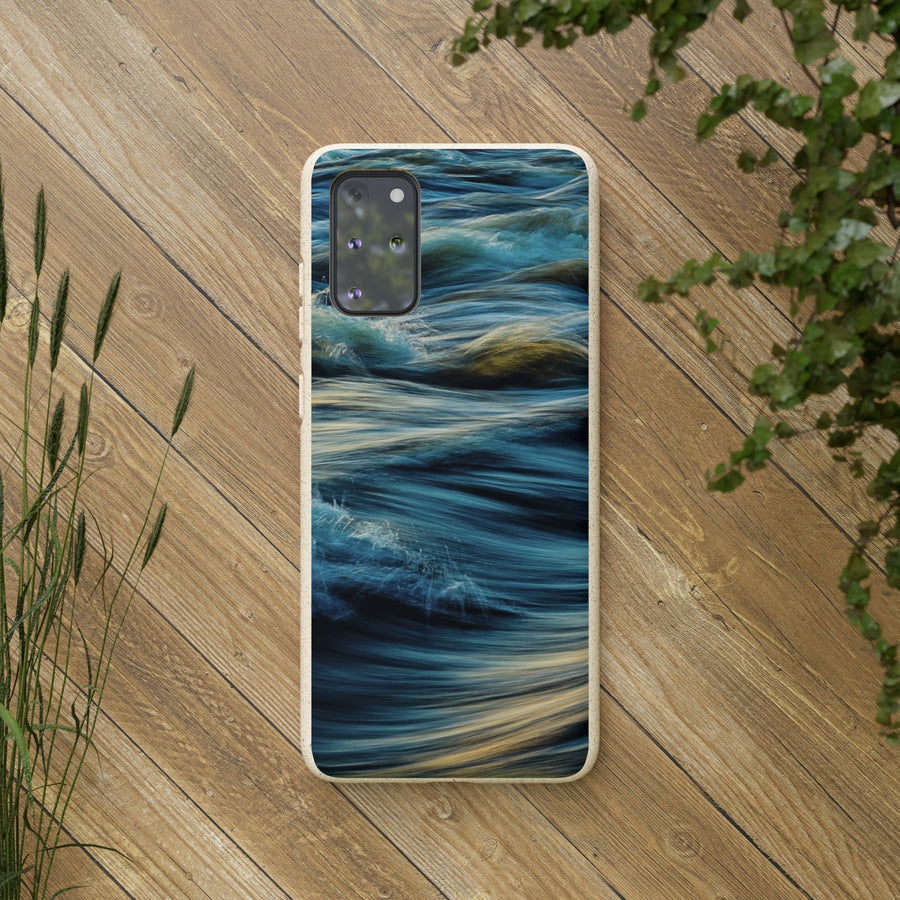 Wispy Waves | Bamboo Biodegradable Cases (Samsung Galaxy S20, S21, S22) Sustainable Phone Case Earth-Friendly