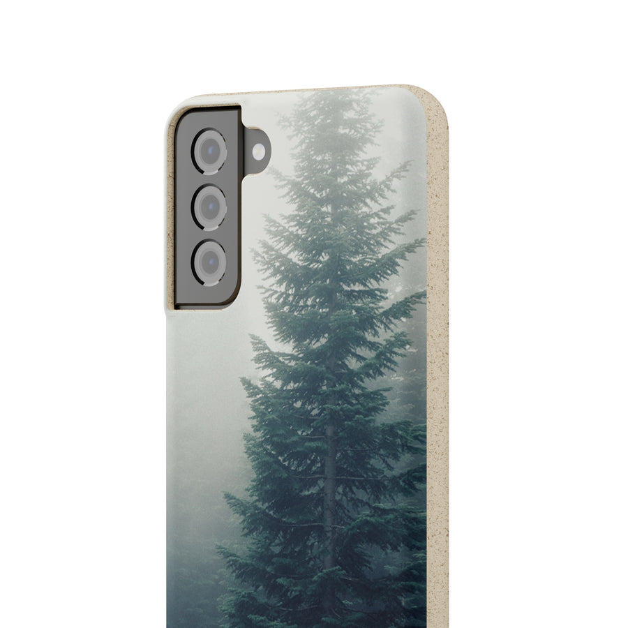 Foggy Trees | Bamboo Biodegradable Cases (Samsung S20, S21, S22) Sustainable Phone Cases Earth-friendly Case