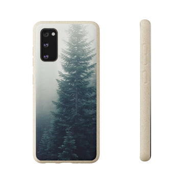 Foggy Trees | Bamboo Biodegradable Cases (Samsung S20, S21, S22) Sustainable Phone Cases Earth-friendly