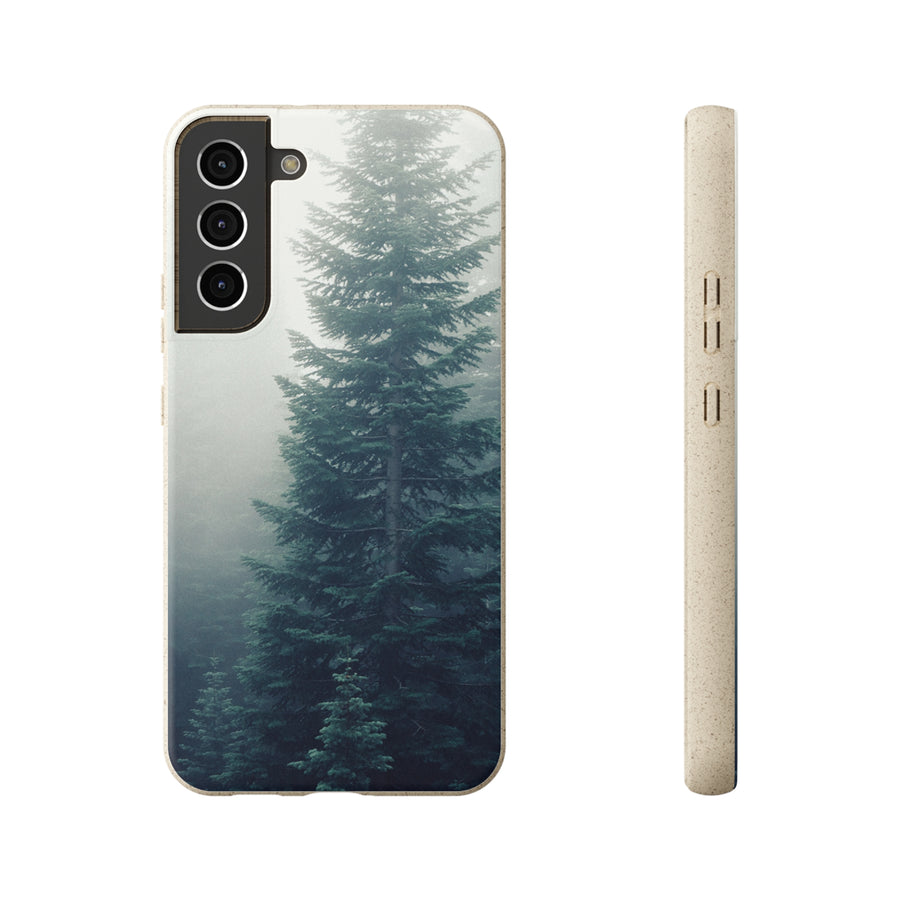 Foggy Trees | Bamboo Biodegradable Cases (Samsung S20, S21, S22) Sustainable Phone Cases Earth-friendly Case