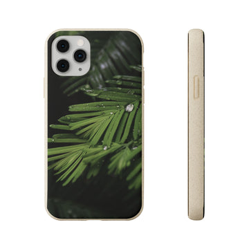 Fern Drops | Bamboo Biodegradable Cases (iPhone 16, 15, 14, 13, 12, 11) Sustainable Ocean Phone Case Eco-Friendly Plant