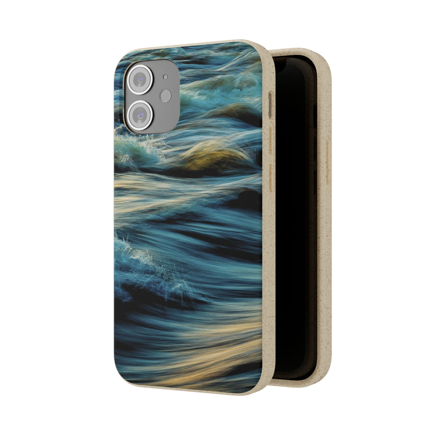 Wispy Waves | Bamboo Biodegradable Cases (iPhone 11, 12, 13) Sustainable Phone Case Ocean Phone Case Wave Case Eco-friendly Phone Case