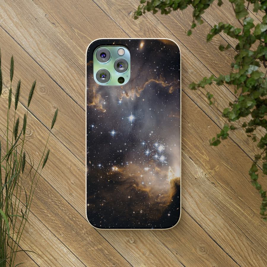 Universal | Bamboo Biodegradable Cases (iPhone 11, 12, 13) Sustainable Phone Case Stars Galaxy Case