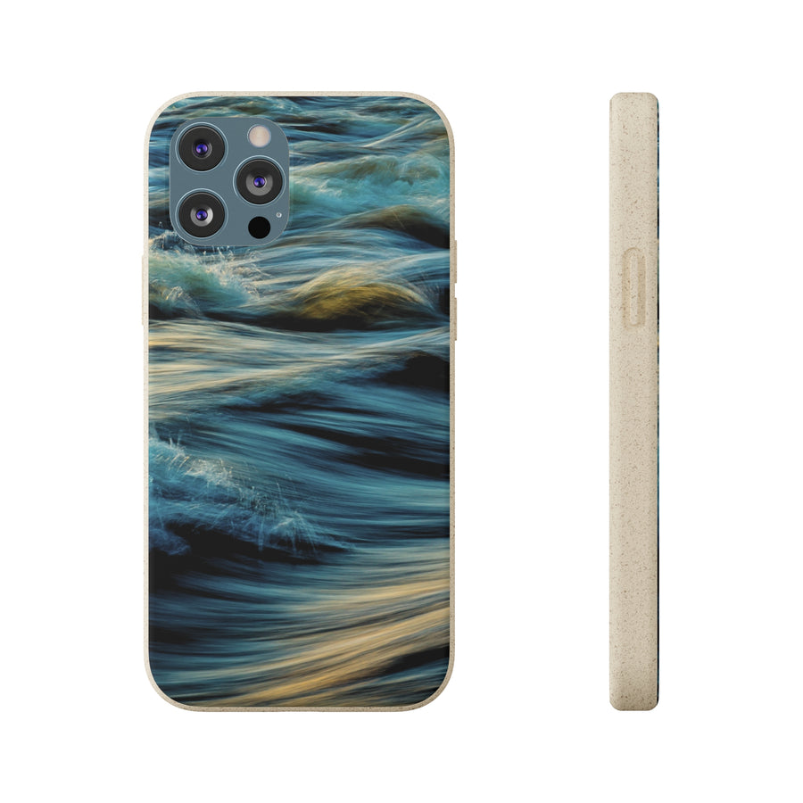 Wispy Waves | Bamboo Biodegradable Cases (iPhone 11, 12, 13) Sustainable Phone Case Ocean Phone Case Wave Case Eco-friendly Phone Case