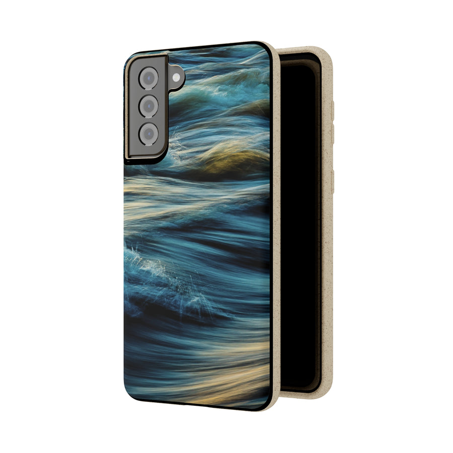 Wispy Waves | Bamboo Biodegradable Cases (Samsung Galaxy S20, S21, S22) Sustainable Phone Case Earth-Friendly