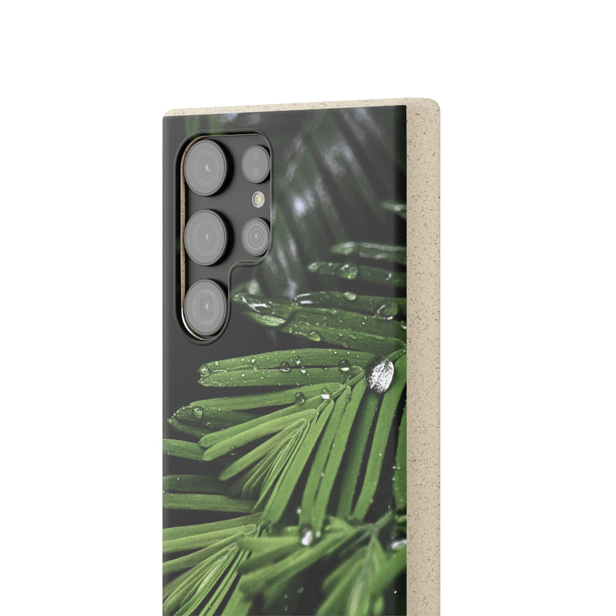 Fern Drops | Bamboo Biodegradable Cases (Samsung S20, S21, S22) Sustainable Phone Case Plant Case