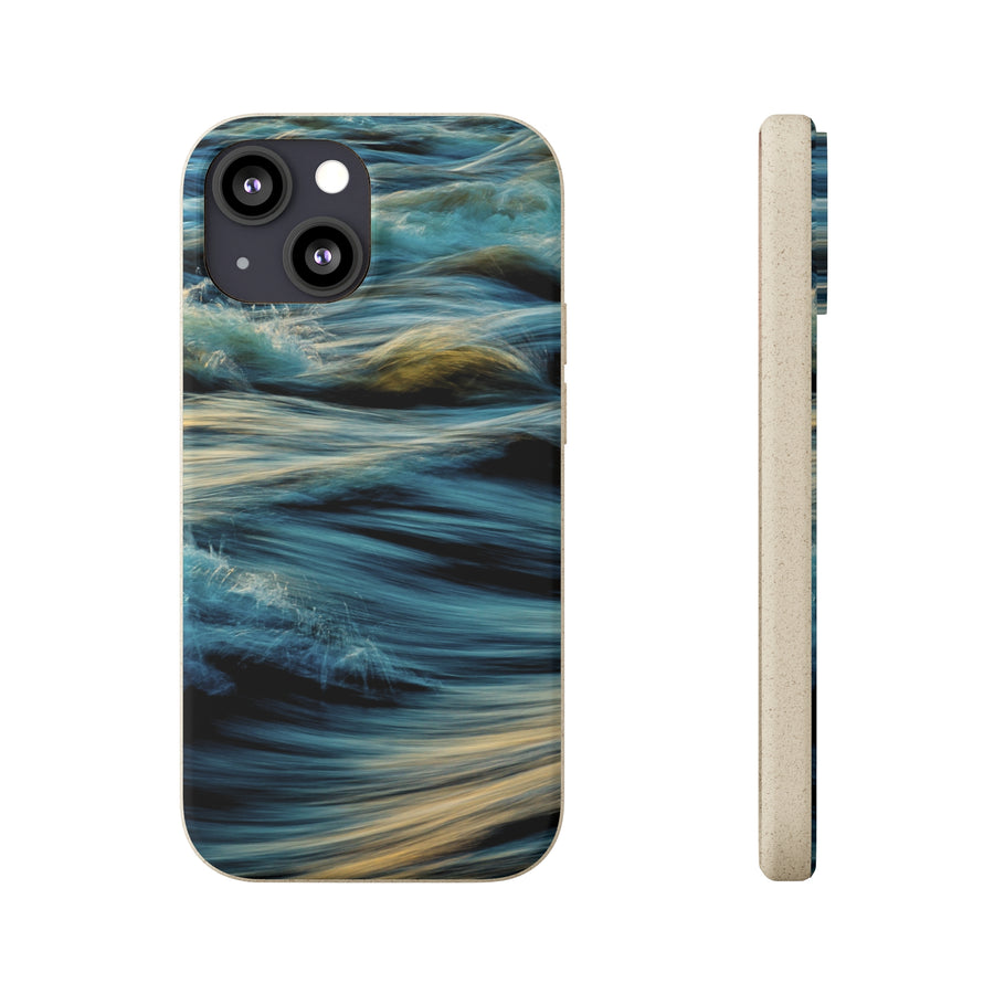 Wispy Waves | Bamboo Biodegradable Cases (iPhone 11, 12, 13) Sustainable Phone Case Ocean Phone Case Wave Case Eco-friendly Phone Case