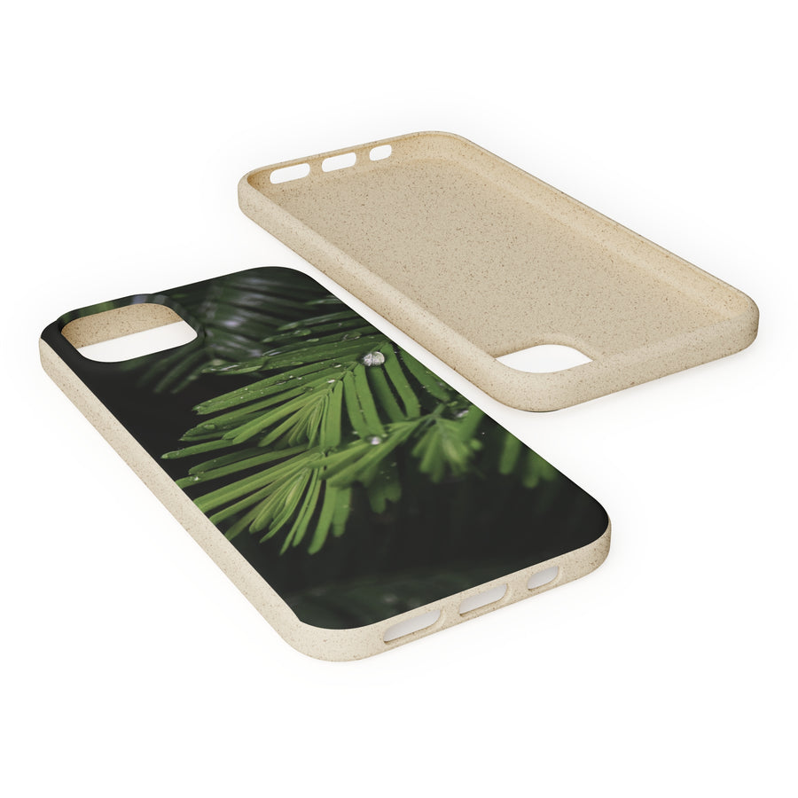 Fern Drops | Bamboo Biodegradable Cases (iPhone 11, 12, 13) Sustainable Phone Case Ocean Phone Case Eco-Friendly Plant Case