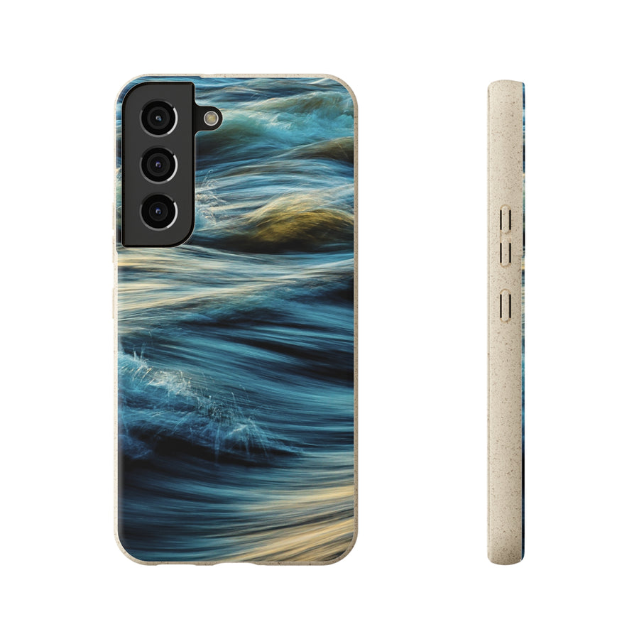 Wispy Waves | Bamboo Biodegradable Cases (Samsung Galaxy S20, S21, S22) Sustainable Phone Case Earth-Friendly