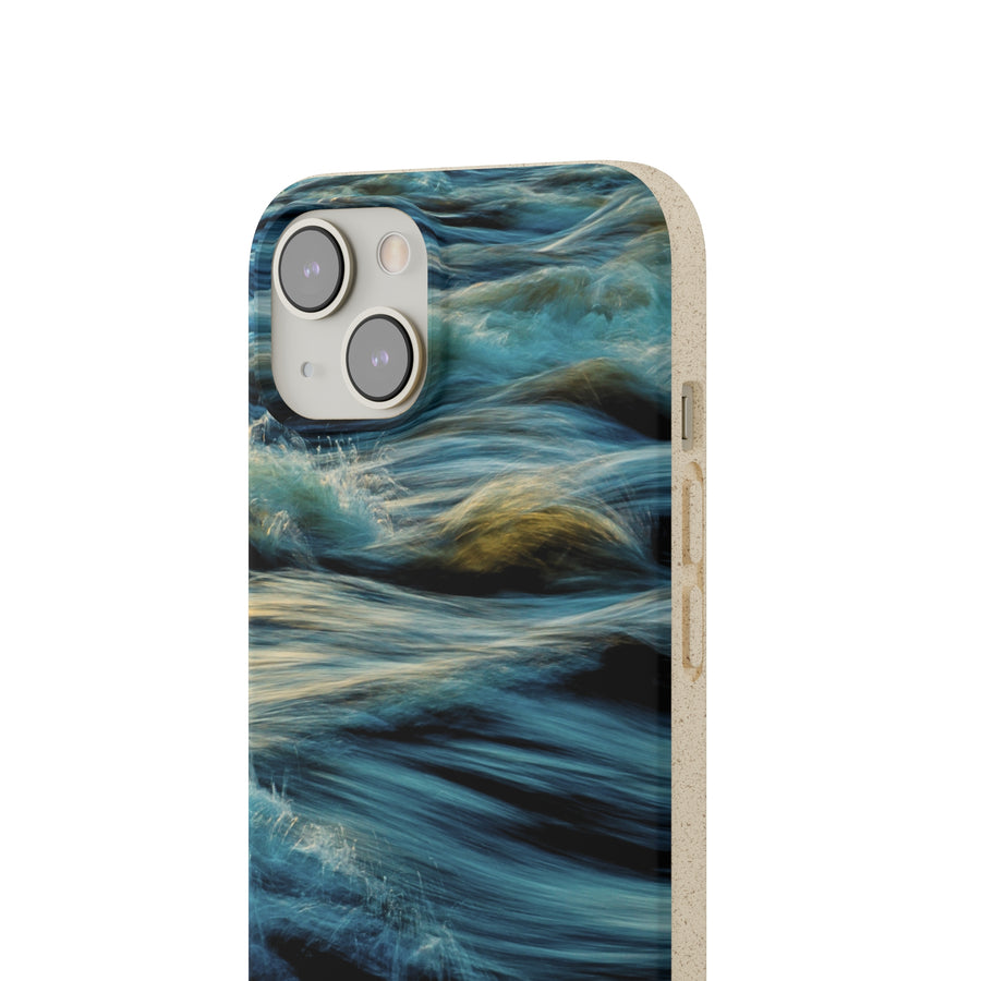 Wispy Waves | Bamboo Biodegradable Cases (iPhone 11, 12, 13) Sustainable Phone Case Ocean Phone Case Wave Case Eco-friendly Phone Case