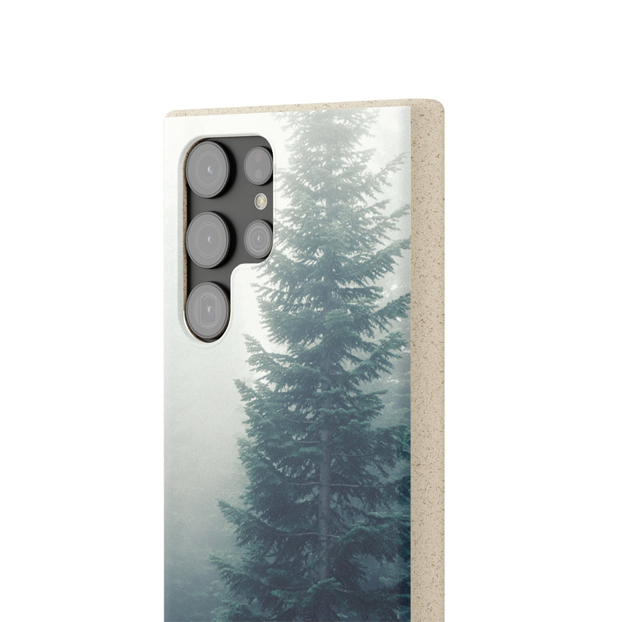 Foggy Trees | Bamboo Biodegradable Cases (Samsung S20, S21, S22) Sustainable Phone Cases Earth-friendly Case