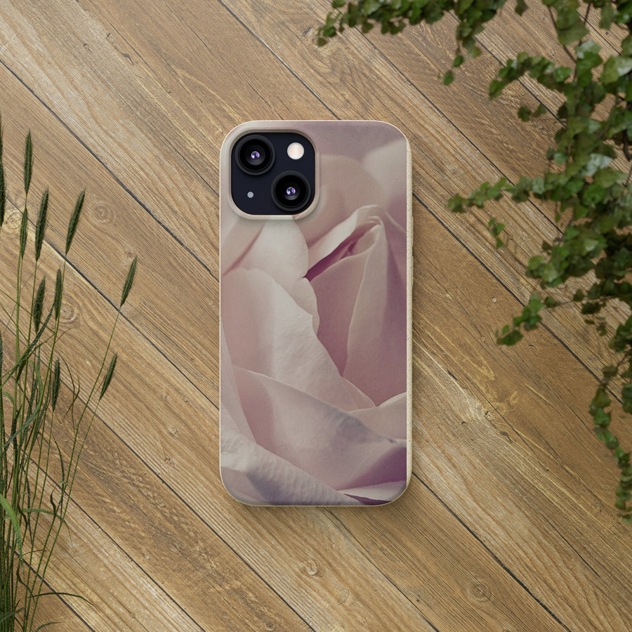 Rose Bud | Bamboo Biodegradable Cases (iPhone 11, 12, 13) Sustainable Phone Case Natural