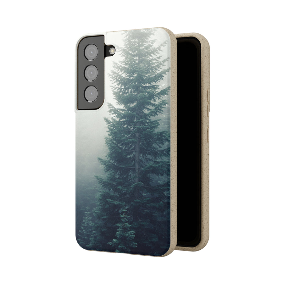 Foggy Trees | Bamboo Biodegradable Cases (Samsung S20, S21, S22) Sustainable Phone Cases Earth-friendly Case