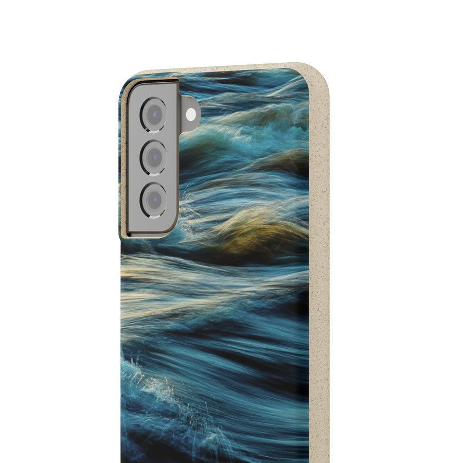 Wispy Waves | Bamboo Biodegradable Cases (Samsung Galaxy S20, S21, S22) Sustainable Phone Case Earth-Friendly