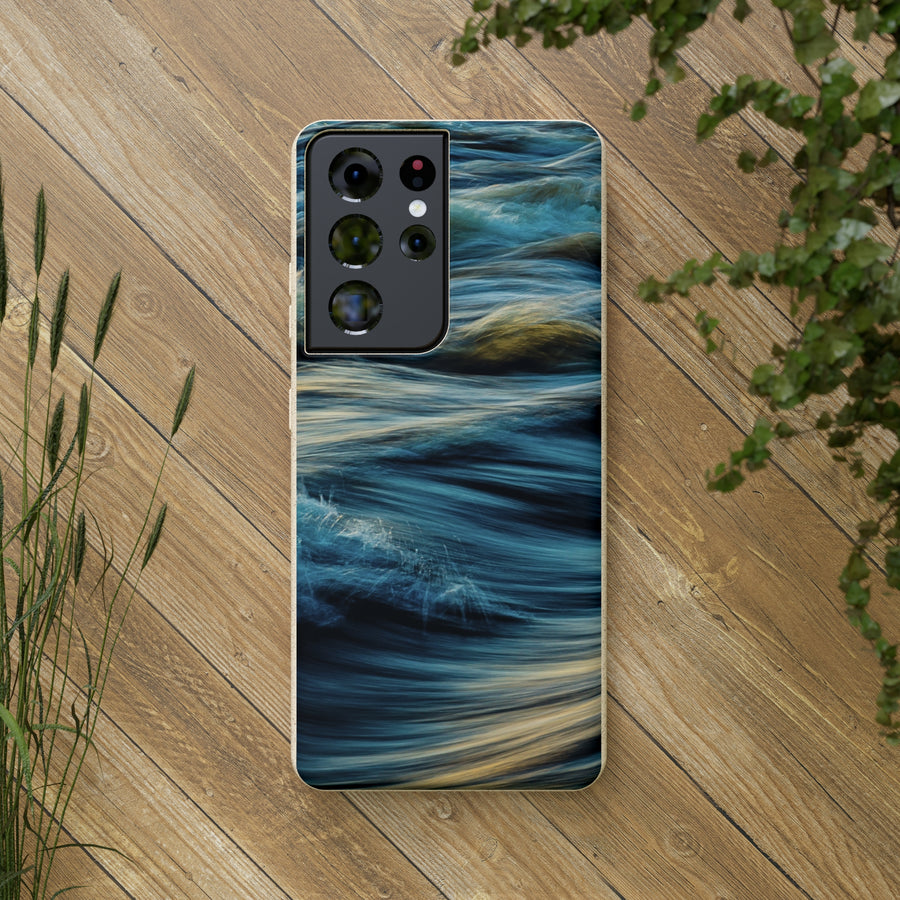 Wispy Waves | Bamboo Biodegradable Cases (Samsung Galaxy S20, S21, S22) Sustainable Phone Case Earth-Friendly