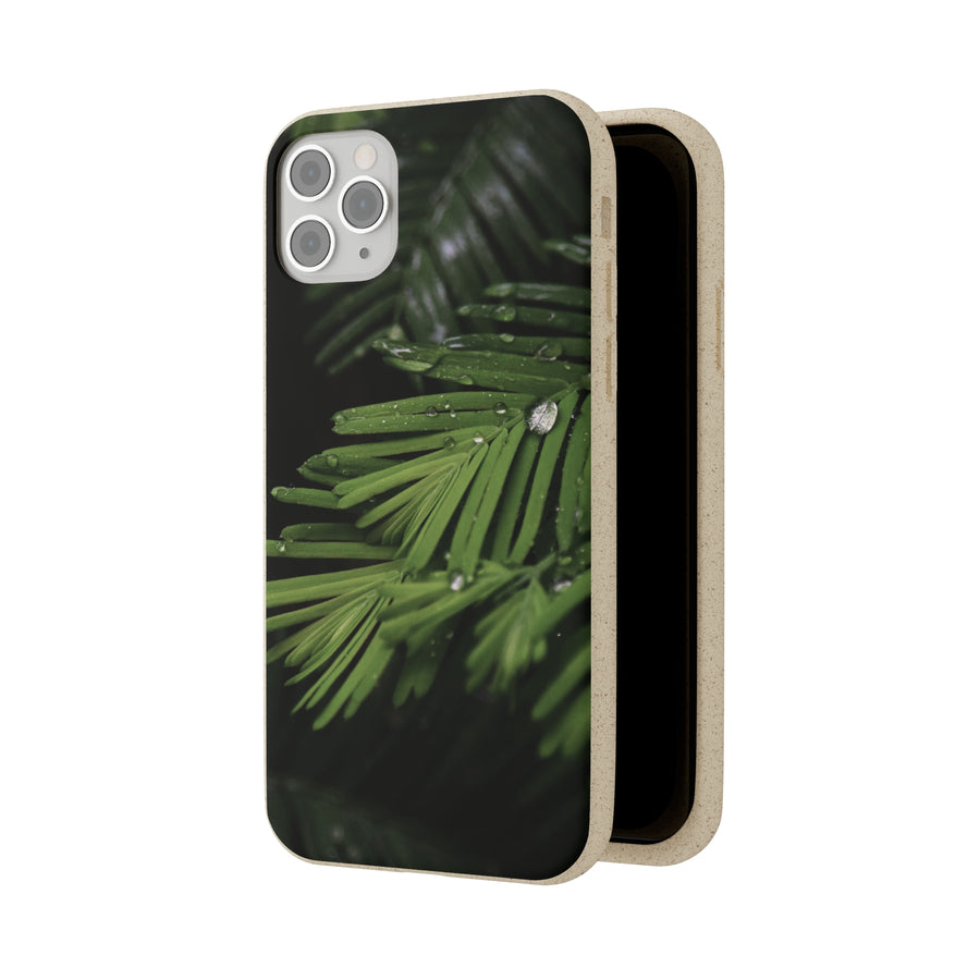 Fern Drops | Bamboo Biodegradable Cases (iPhone 11, 12, 13) Sustainable Phone Case Ocean Phone Case Eco-Friendly Plant Case