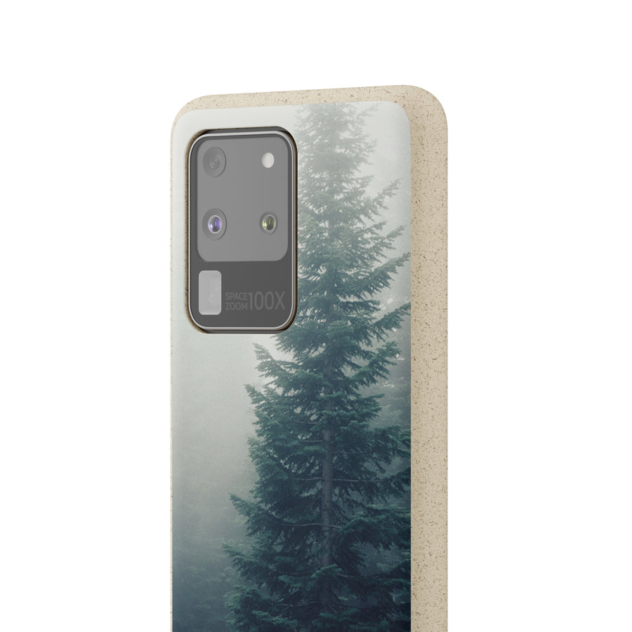 Foggy Trees | Bamboo Biodegradable Cases (Samsung S20, S21, S22) Sustainable Phone Cases Earth-friendly Case