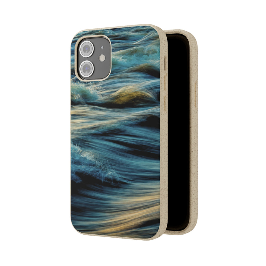 Wispy Waves | Bamboo Biodegradable Cases (iPhone 11, 12, 13) Sustainable Phone Case Ocean Phone Case Wave Case Eco-friendly Phone Case