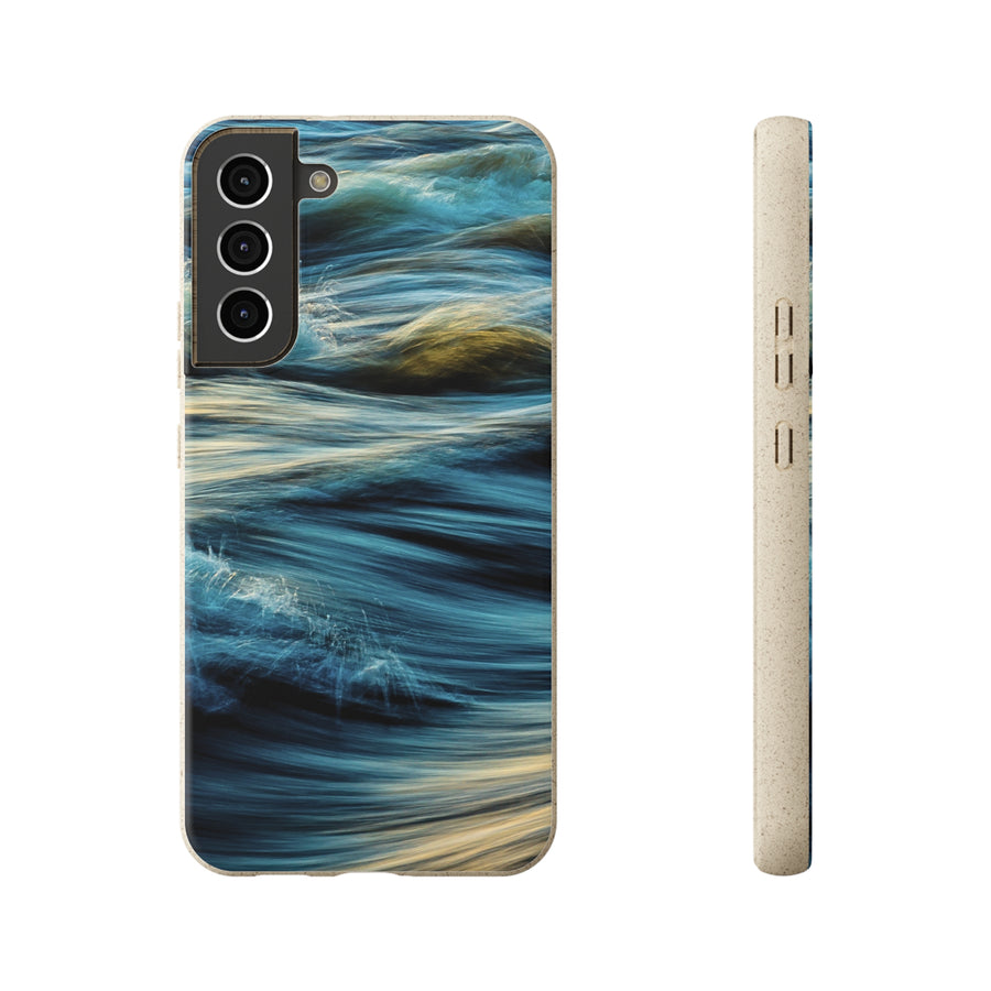 Wispy Waves | Bamboo Biodegradable Cases (Samsung Galaxy S20, S21, S22) Sustainable Phone Case Earth-Friendly