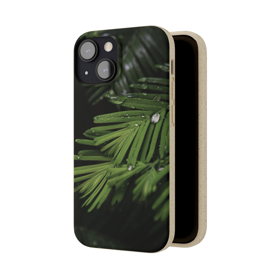 Fern Drops | Bamboo Biodegradable Cases (iPhone 11, 12, 13) Sustainable Phone Case Ocean Phone Case Eco-Friendly Plant Case