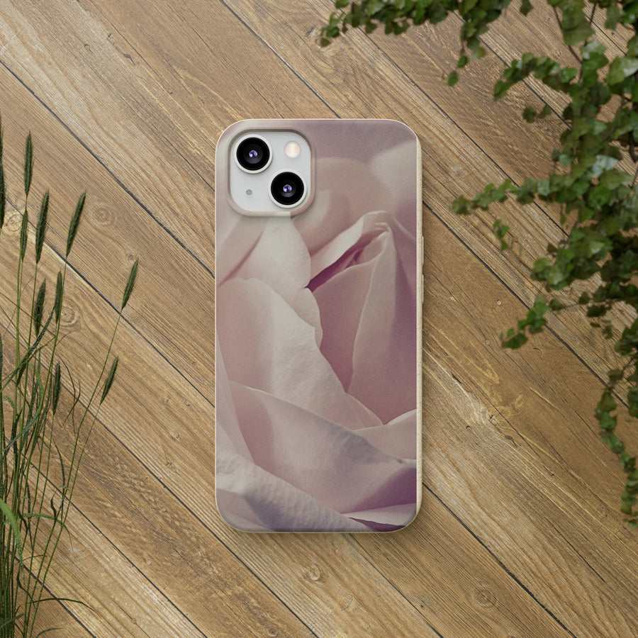 Rose Bud | Bamboo Biodegradable Cases (iPhone 11, 12, 13) Sustainable Phone Case Natural