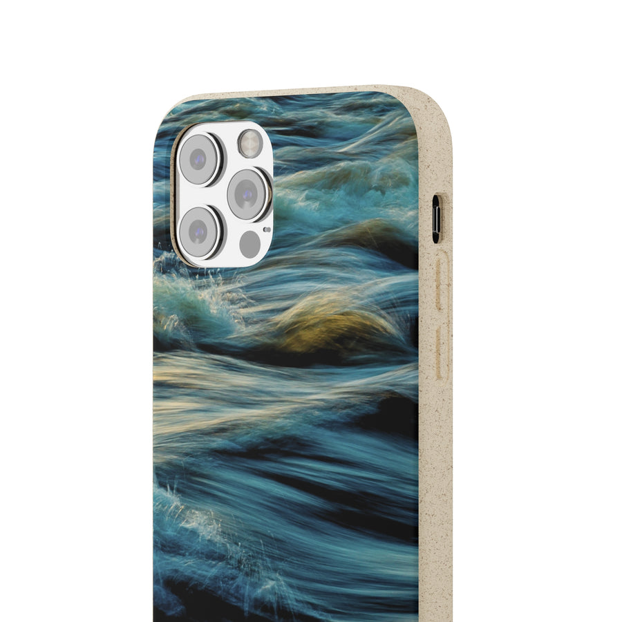 Wispy Waves | Bamboo Biodegradable Cases (iPhone 11, 12, 13) Sustainable Phone Case Ocean Phone Case Wave Case Eco-friendly Phone Case