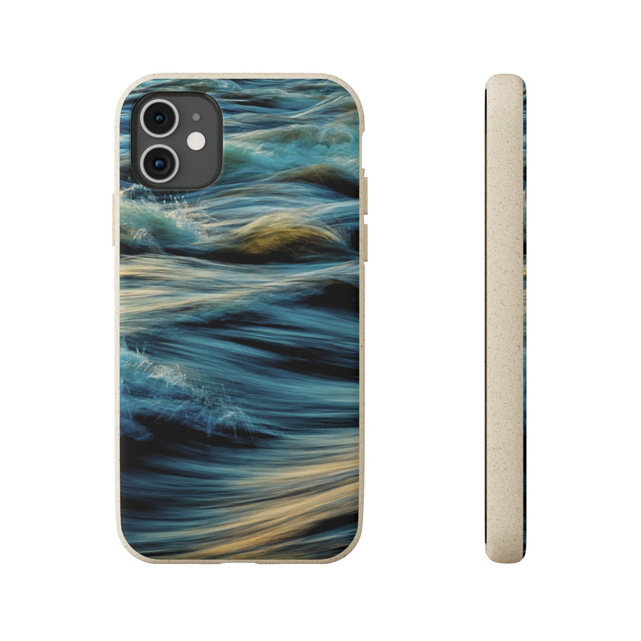 Wispy Waves | Bamboo Biodegradable Cases (iPhone 11, 12, 13) Sustainable Phone Case Ocean Phone Case Wave Case Eco-friendly Phone Case