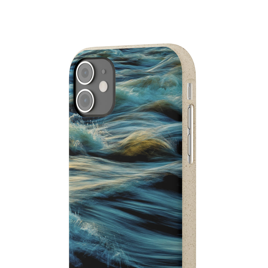 Wispy Waves | Bamboo Biodegradable Cases (iPhone 11, 12, 13) Sustainable Phone Case Ocean Phone Case Wave Case Eco-friendly Phone Case