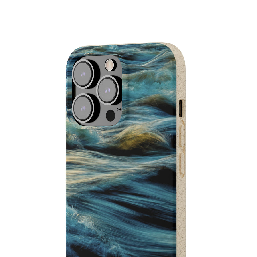 Wispy Waves | Bamboo Biodegradable Cases (iPhone 11, 12, 13) Sustainable Phone Case Ocean Phone Case Wave Case Eco-friendly Phone Case