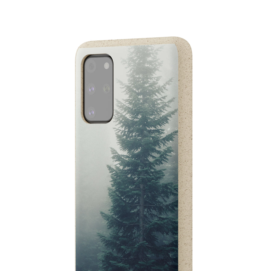 Foggy Trees | Bamboo Biodegradable Cases (Samsung S20, S21, S22) Sustainable Phone Cases Earth-friendly Case