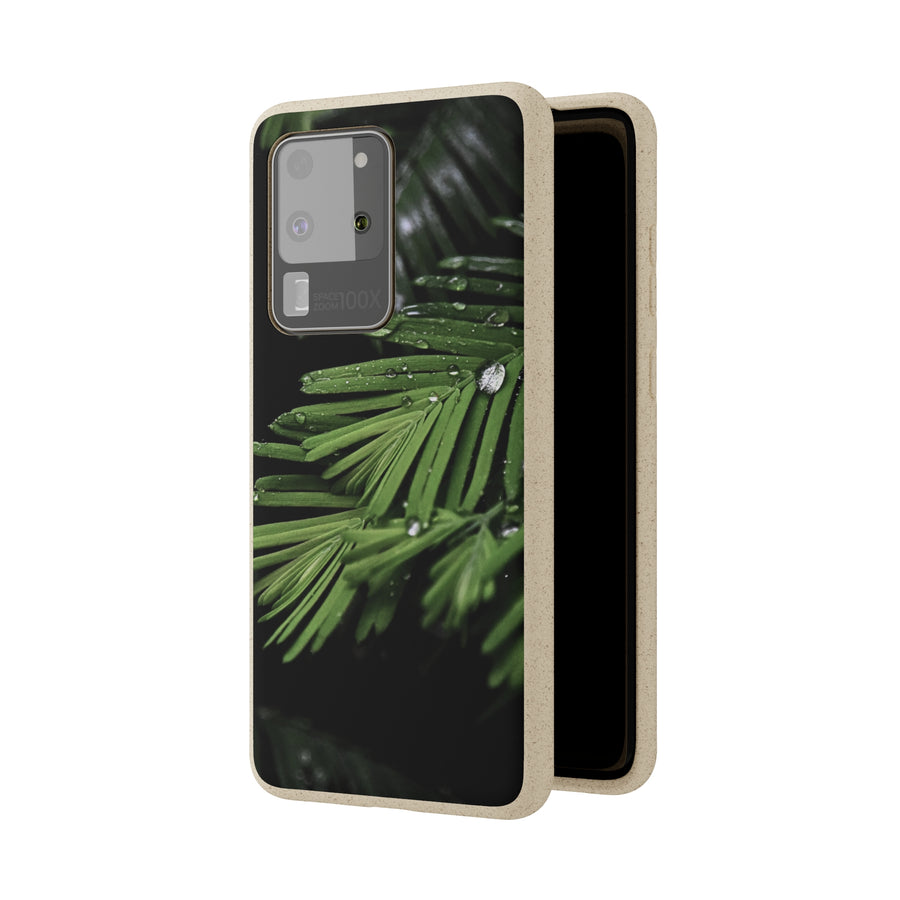 Fern Drops | Bamboo Biodegradable Cases (Samsung S20, S21, S22) Sustainable Phone Case Plant Case