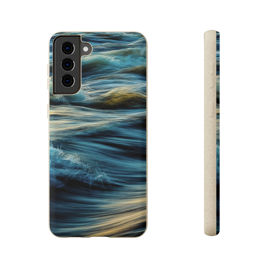 Wispy Waves | Bamboo Biodegradable Cases (Samsung Galaxy S20, S21, S22) Sustainable Phone Case Earth-Friendly