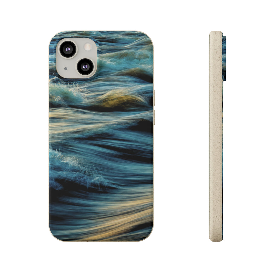 Wispy Waves | Bamboo Biodegradable Cases (iPhone 11, 12, 13) Sustainable Phone Case Ocean Phone Case Wave Case Eco-friendly Phone Case