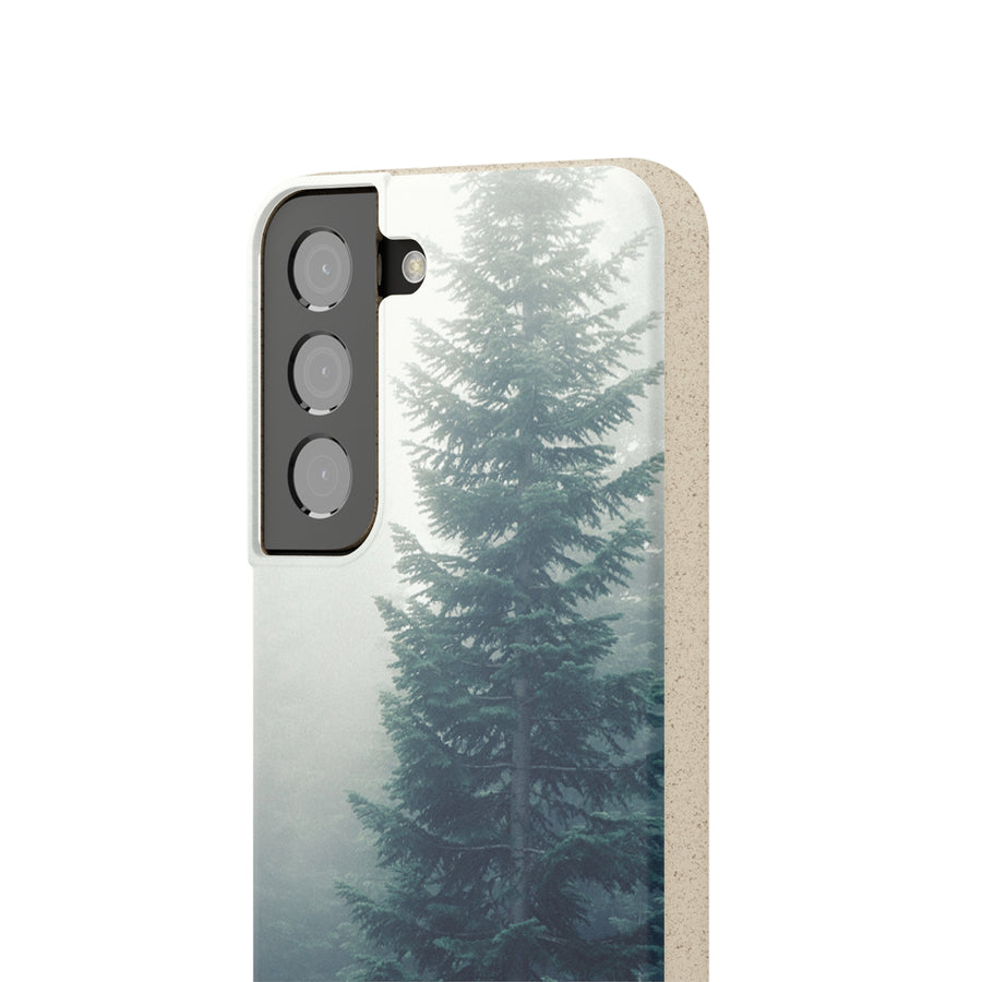 Foggy Trees | Bamboo Biodegradable Cases (Samsung S20, S21, S22) Sustainable Phone Cases Earth-friendly Case