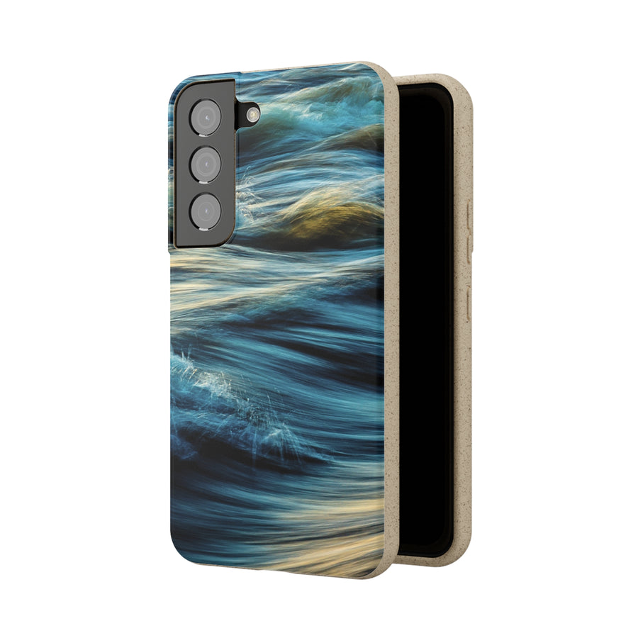 Wispy Waves | Bamboo Biodegradable Cases (Samsung Galaxy S20, S21, S22) Sustainable Phone Case Earth-Friendly