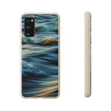 Wispy Waves | Bamboo Biodegradable Cases (Samsung Galaxy S20, S21, S22) Sustainable Phone Case Earth-Friendly