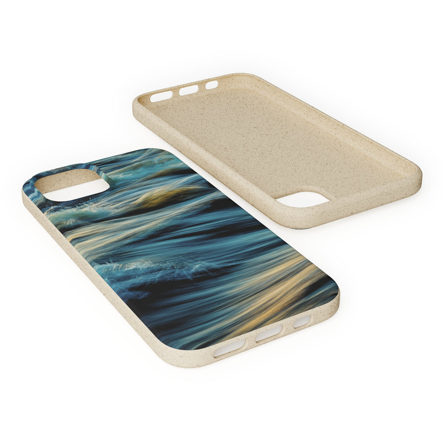 Wispy Waves | Bamboo Biodegradable Cases (iPhone 11, 12, 13) Sustainable Phone Case Ocean Phone Case Wave Case Eco-friendly Phone Case