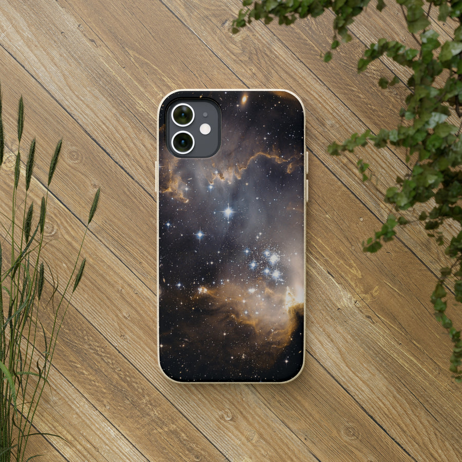 Universal | Bamboo Biodegradable Cases (iPhone 11, 12, 13) Sustainable Phone Case Stars Galaxy Case