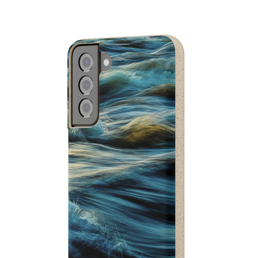 Wispy Waves | Bamboo Biodegradable Cases (Samsung Galaxy S20, S21, S22) Sustainable Phone Case Earth-Friendly