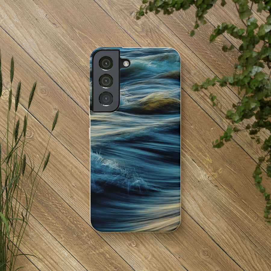 Wispy Waves | Bamboo Biodegradable Cases (Samsung Galaxy S20, S21, S22) Sustainable Phone Case Earth-Friendly