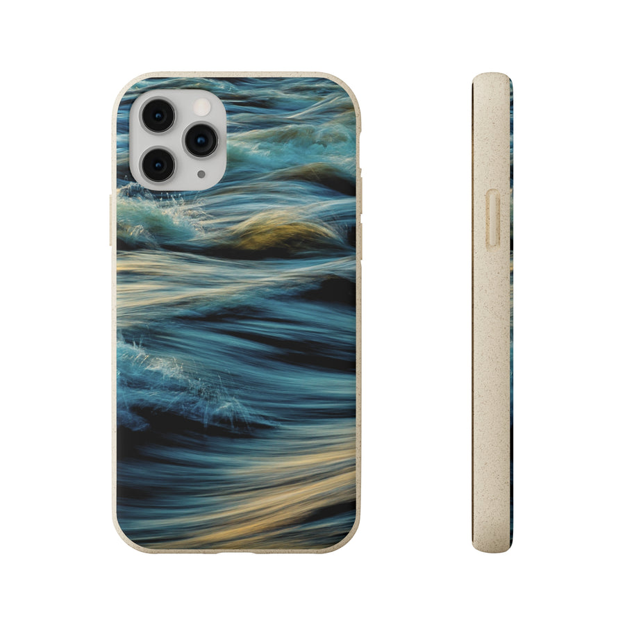 Wispy Waves | Bamboo Biodegradable Cases (iPhone 11, 12, 13) Sustainable Phone Case Ocean Phone Case Wave Case Eco-friendly Phone Case