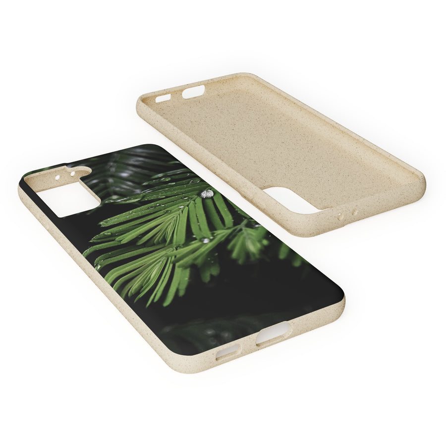 Fern Drops | Bamboo Biodegradable Cases (Samsung S20, S21, S22) Sustainable Phone Case Plant Case