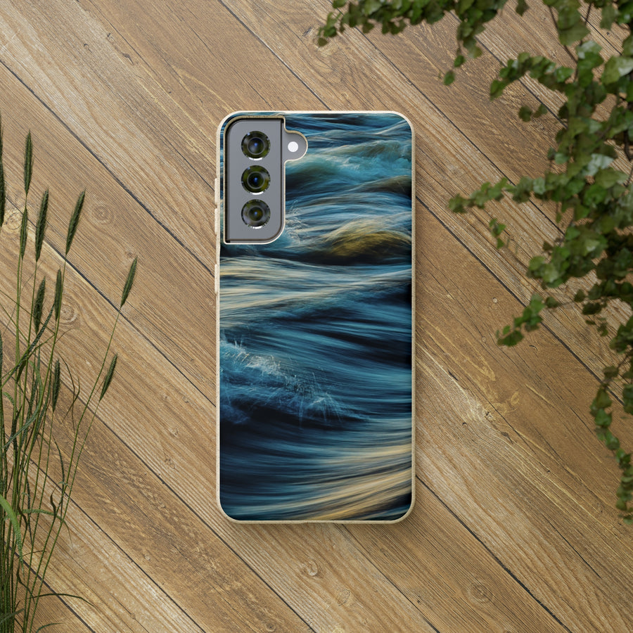 Wispy Waves | Bamboo Biodegradable Cases (Samsung Galaxy S20, S21, S22) Sustainable Phone Case Earth-Friendly