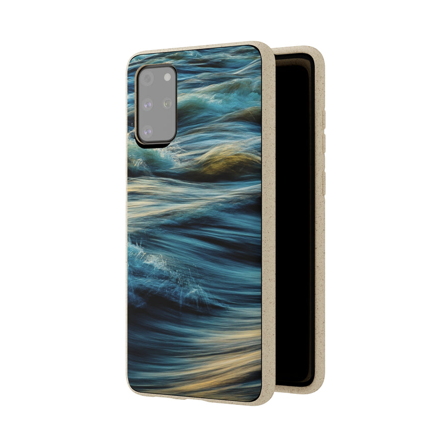 Wispy Waves | Bamboo Biodegradable Cases (Samsung Galaxy S20, S21, S22) Sustainable Phone Case Earth-Friendly