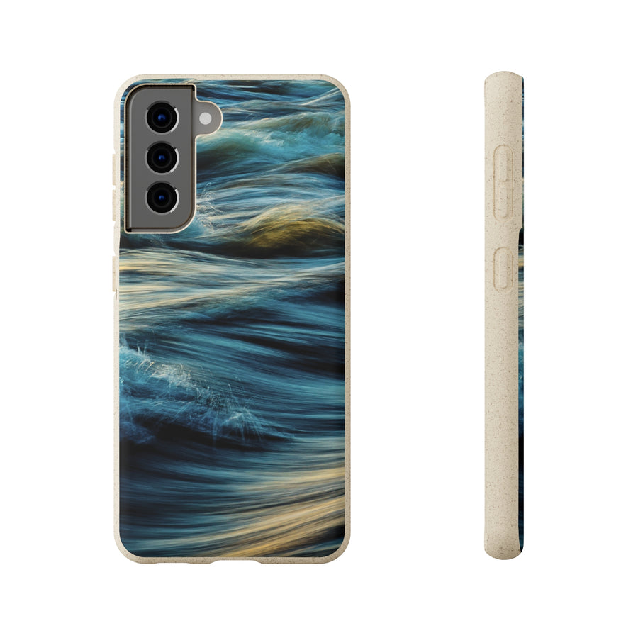 Wispy Waves | Bamboo Biodegradable Cases (Samsung Galaxy S20, S21, S22) Sustainable Phone Case Earth-Friendly