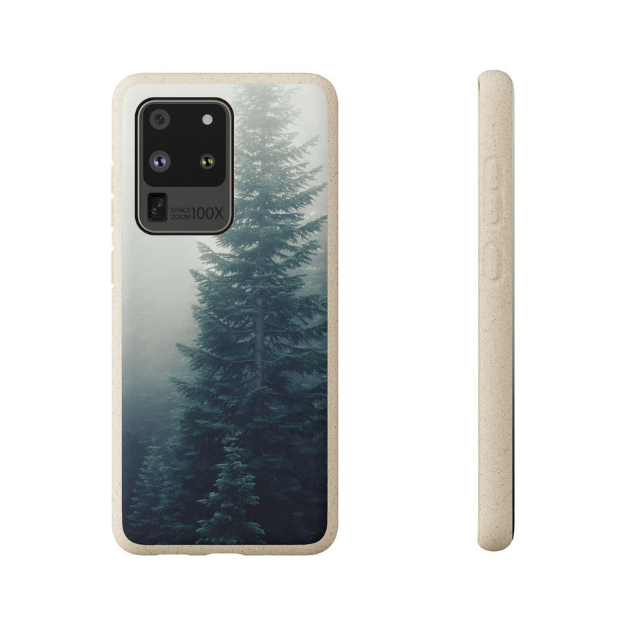 Foggy Trees | Bamboo Biodegradable Cases (Samsung S20, S21, S22) Sustainable Phone Cases Earth-friendly