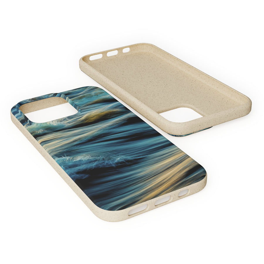 Wispy Waves | Bamboo Biodegradable Cases (iPhone 11, 12, 13) Sustainable Phone Case Ocean Phone Case Wave Case Eco-friendly Phone Case