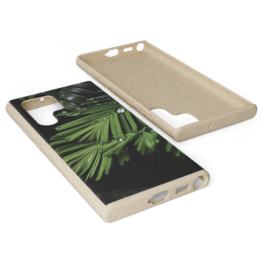 Fern Drops | Bamboo Biodegradable Cases (Samsung S20, S21, S22) Sustainable Phone Case Plant Case